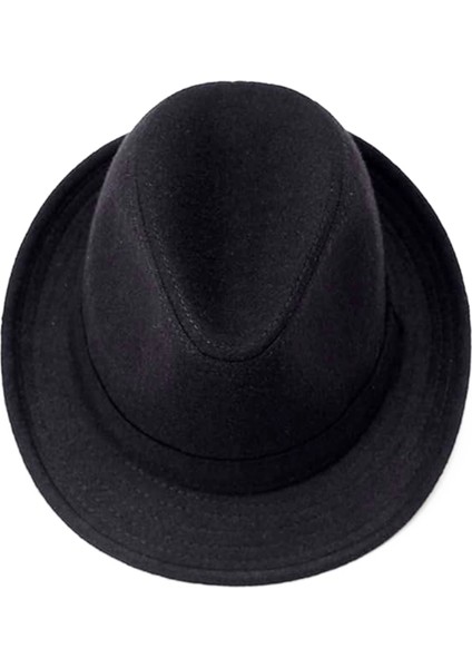 Çocuk Boy Siyah Kumaş Fötr Şapka Gösteri Şapkası Michael Jackson Şapkası 54 No fiyatları