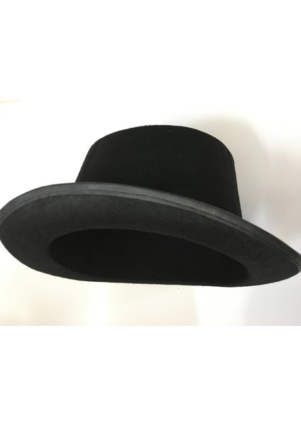 Buğz Yetişkinler Için Siyah Renk Ringmaster Sihirbaz Şapkası Fötr Şapka 15 cm indirimleri