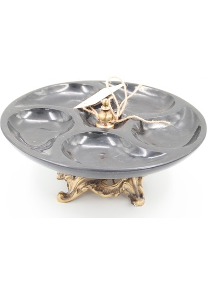 El Yapımı Dekoratıf Mermer Taşlı Bronz Desenli Tabak modelleri
