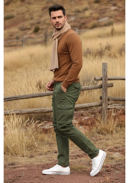 Kışlıkhaki Kargo - Boru Paça, Gabardin, Likralı, Regular fırsatları