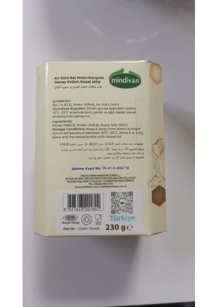 Arı Sütü Bal Polen 3000P 230G fiyatları