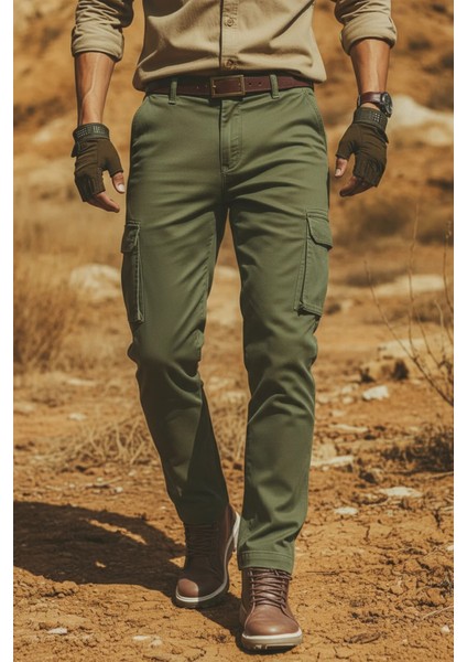 Kışlıkhaki Kargo - Boru Paça, Gabardin, Likralı, Regular fırsatları