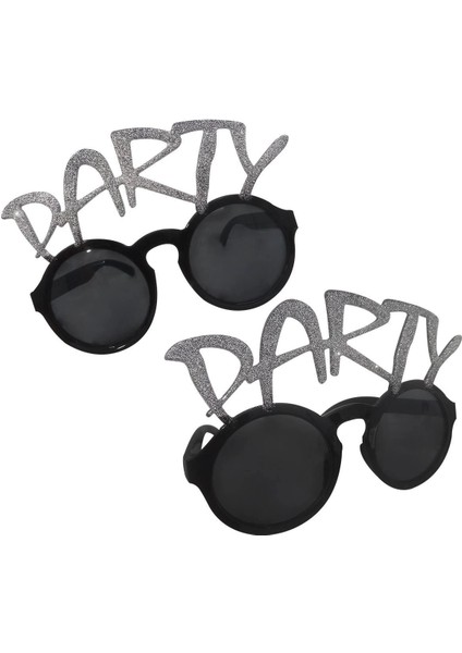 Buğz Gümüş Simli Party Yazılı Parti Gözlüğü Show 15X7 cm fiyatları
