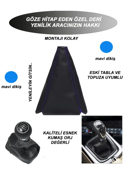 Toyota Corolla 2007 Uyumlu Araç,araba,oto Vites Körüğü Mavi Dikiş fiyatları