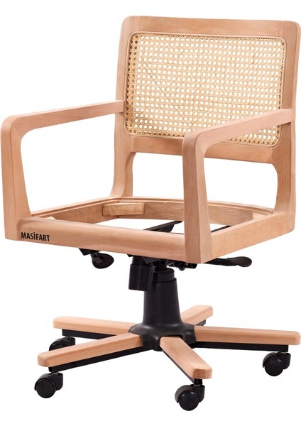 Silver Hasırlı Spor Döner Koltuk Cilasız Ham