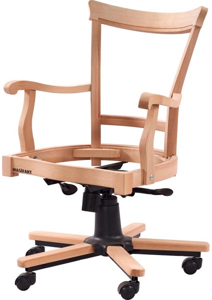 Gaita Döşemeli Şerif Döner Koltuk Cilasız Ham