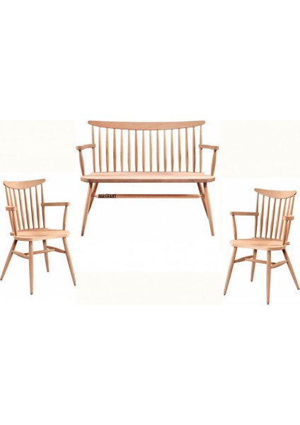 Marzino Kırlangıç Çay Takımı Cilasız Ham