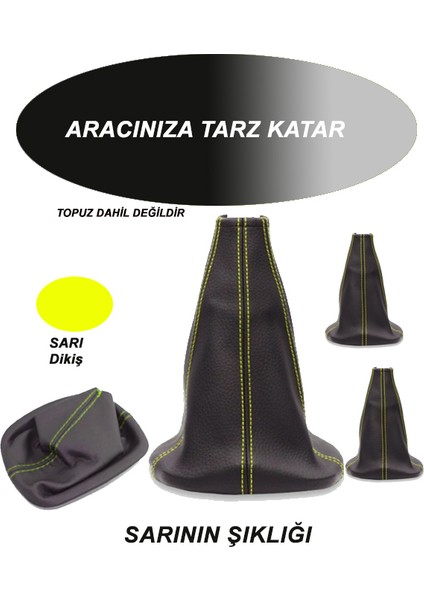 Hyundaı Getz Uyumlu Oto,araba Vites Körüğü Sarı Dikiş fiyatları