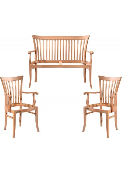 Floro Şerif Çay Takımı Cilasız Ham