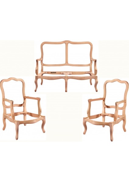 Aemilio Italyan Çay Takımı Cilasız Ham