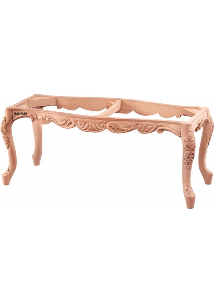 Zaniel 100 Lük Kavisli Oymalı Puf Cilasız Ham