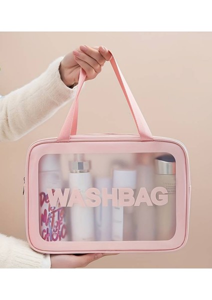 Su Geçirmez Çanta Makyaj Bakım Çantası (Pembe) modelleri