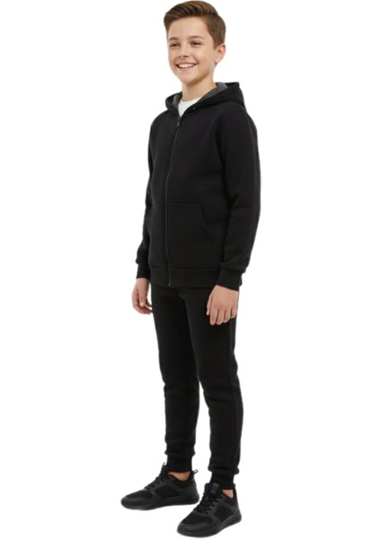 Erkek Çocuk Kapüşonlu Fermuarlı 3 Iplik Eşofman Takım BGL-ST05053 fiyatları