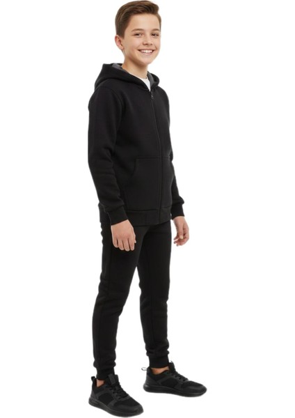 Erkek Çocuk Kapüşonlu Fermuarlı 3 Iplik Eşofman Takım BGL-ST05053 modelleri