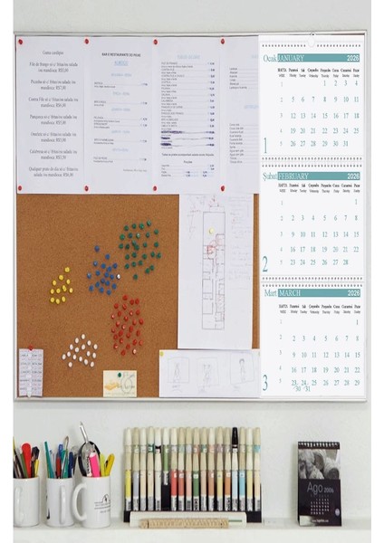 2026 Duvar Takvimi Kuğu Resimli 3 Aylık Gemici Takvimi Hayvan Resimli Jumbo Boy Askılı Spiralli Takvim Yeni Yıl Takvim fırsatları