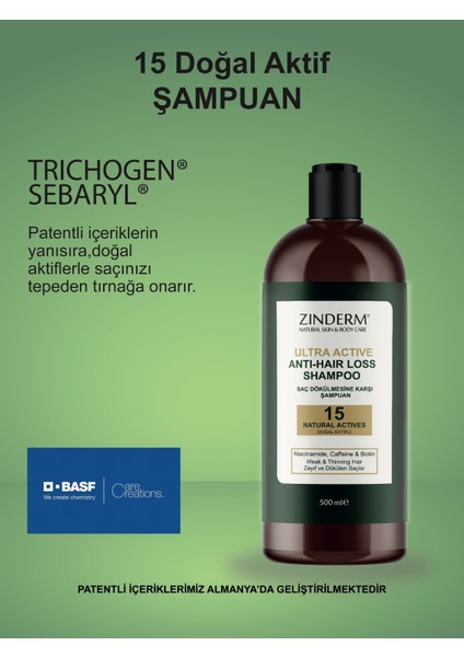 Saç Dökülmesi Karşıtı Hızlı Uzamaya Yardımcı Güçlendirici Keratin, Biotin 15 Aktifli Şampuan 500 ml modelleri