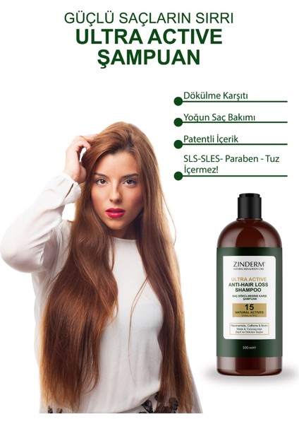 Saç Dökülmesi Karşıtı Hızlı Uzamaya Yardımcı Güçlendirici Keratin, Biotin 15 Aktifli Şampuan 500 ml indirimleri