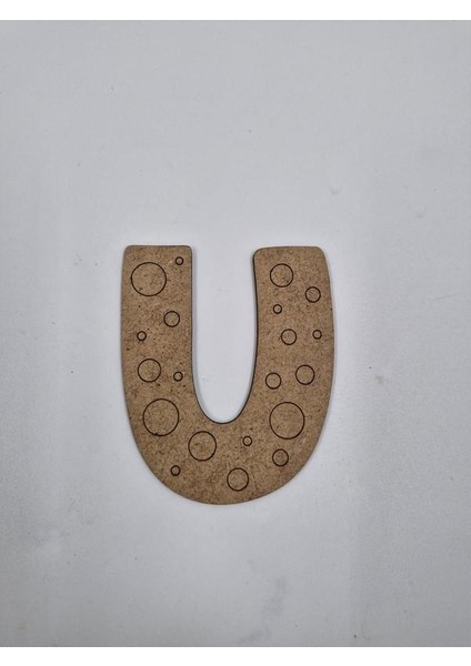 1 Adet Ahşap U Harfi Boyama Okul Dıy Etkinlik Aktivite Sanat 10 cm