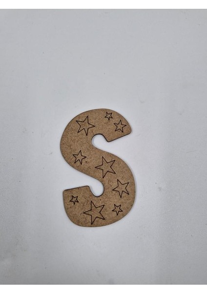1 Adet Ahşap S Harfi Boyama Okul Dıy Etkinlik Aktivite Sanat 10 cm