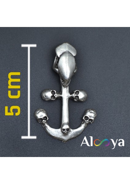 Kuru Kafa Deniz Çapa Gümüş Kaplama Örme Zincir Kolye indirimleri