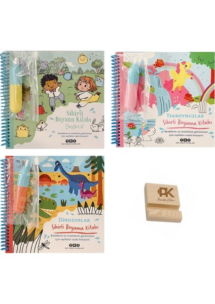 Yapı Kredi Duygular Tekboynuzlar Dinozorlar Sihirli Boyama Kitabı 3lü Set 0-6 Yaş