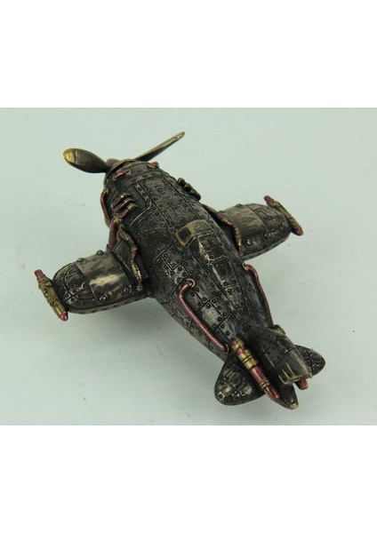 Veronese Design Steampunk Tarzı Tek Pervaneli Uçak Heykeli