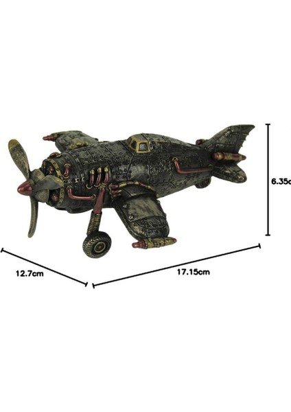 Veronese Design Steampunk Tarzı Tek Pervaneli Uçak Heykeli modelleri