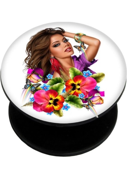 Popsocket Dijital Baskılı Telefon Tutacağı Telefon Parmak Tutucu Popsoket PS1618