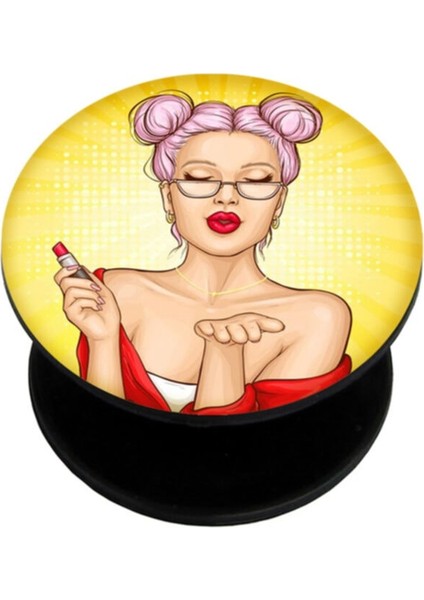 Popsocket Dijital Baskılı Telefon Tutacağı Telefon Parmak Tutucu Popsoket PS1295