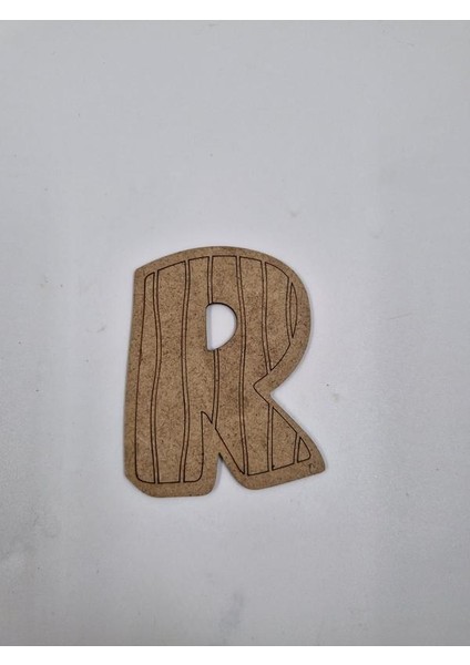 1 Adet Ahşap R Harfi Boyama Okul Dıy Etkinlik Aktivite Sanat 10 cm