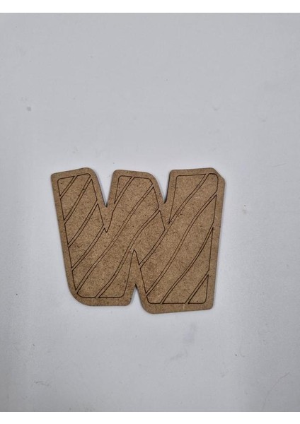 1 Adet Ahşap W Harfi Boyama Okul Dıy Etkinlik Aktivite Sanat 10 cm