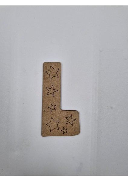 1 Adet Ahşap L Harfi Boyama Okul Dıy Etkinlik Aktivite Sanat 10 cm
