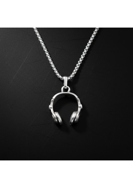 Kulaklık Gümüş Kaplama Örme Zincir Kolye modelleri