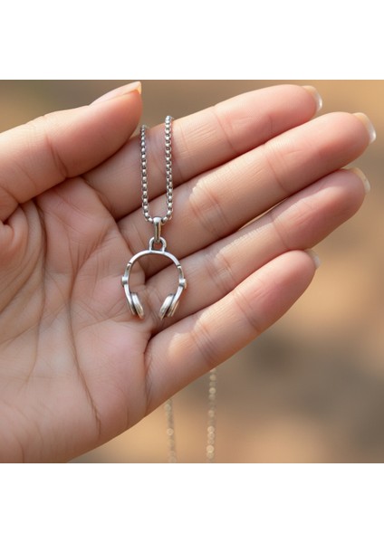 Kulaklık Gümüş Kaplama Örme Zincir Kolye fırsatları