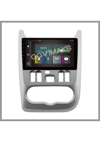 GOVİMAKS DACIA SANDERO/DUSTER 2010-2013 UYUMLU 8 GB RAM 128 GB HAFIZA ANDROID MULTIMEDIA TEYP