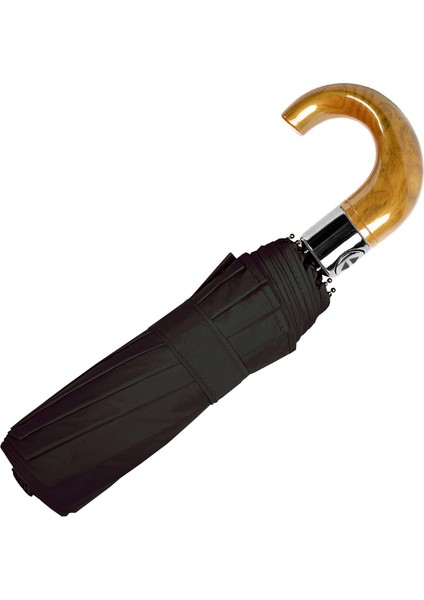 10 Telli Güçlendirilmiş Ahşap Saplı Şemsiye Tam Otomatik Korumalı Şemsiye indirimleri