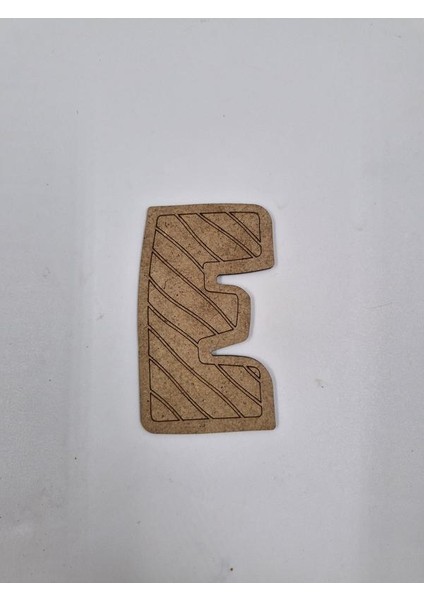 1 Adet Ahşap E Harfi Boyama Okul Dıy Etkinlik Aktivite Sanat 10 cm