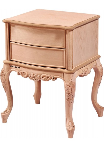 Aerab Barcelona Dar Oymalı Komodin Cilasız Ham