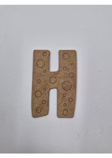 1 Adet Ahşap H Harfi Boyama Okul Dıy Etkinlik Aktivite Sanat 10 cm