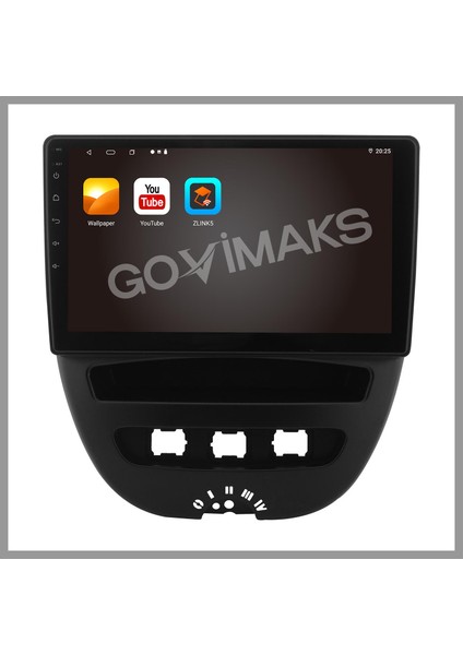 GOVİMAKS CITROEN C1 2007-2013 UYUMLU 2 GB RAM 32 GB HAFIZA ANDROID MULTIMEDIA TEYP
