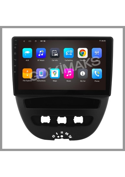 GOVİMAKS CITROEN C1 2007-2013 UYUMLU 6 GB RAM 128 GB HAFIZA ANDROID MULTIMEDIA TEYP