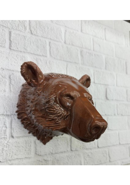 Bfs Dekoratif Ayı Duvar Heykeli Asılabilir Hediyelik 25X19 cm modelleri