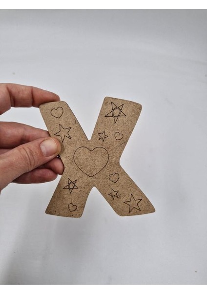 1 Adet Ahşap x Harfi Boyama Okul Dıy Etkinlik Aktivite Sanat 10 cm fiyatları