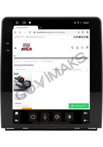 GOVİMAKS RENAULT CLIO UYUMLU 5 TESLA 2020-2023 2 GB RAM 32 GB HAFIZA ANDROID MULTIMEDIA TEYP