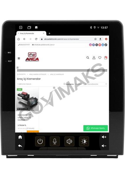 GOVİMAKS RENAULT CLIO 5 UYUMLU 2020-2023 4 GB RAM 64 GB HAFIZA ANDROID MULTIMEDIA TEYP