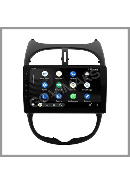 GOVİMAKS PEUGEOT 206 2002-2010 UYUMLU 2 GB RAM 32 GB HAFIZA ANDROID MULTIMEDIA TEYP