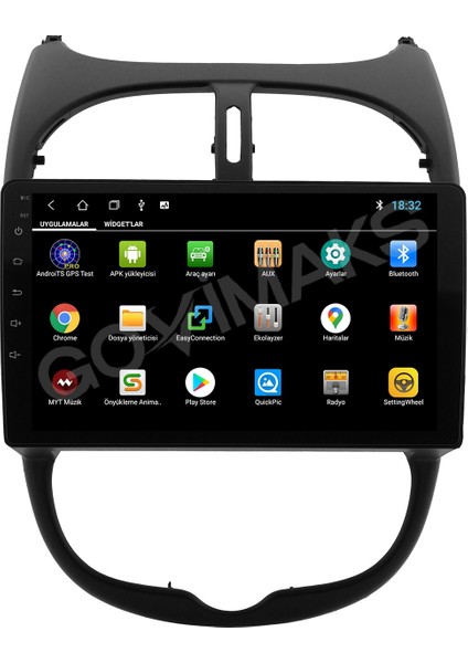 GOVİMAKS PEUGEOT 206 2002-2010 UYUMLU 2 GB RAM 32 GB HAFIZA ANDROID MULTIMEDIA TEYP