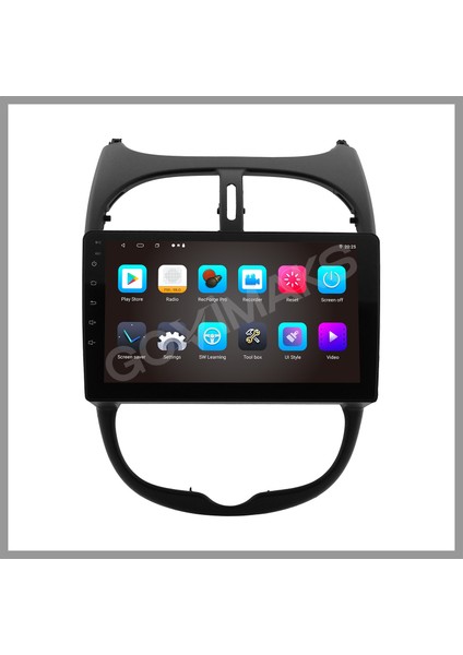 GOVİMAKS PEUGEOT 206 2002-2010 UYUMLU 2 GB RAM 32 GB HAFIZA ANDROID MULTIMEDIA TEYP