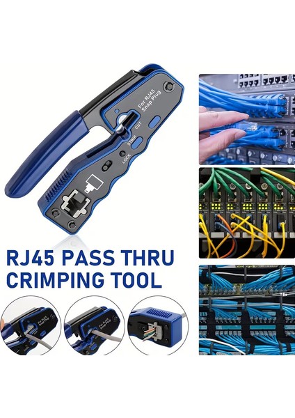 Yeni Nesil Mavi Ez CAT7/CAT6A/CAT6 8P8C Utp Yeni Nesil Sıkma Pensesi RJ45 RJ11 RJ12 Crimper Pensesi Network Aksesuarları modelleri