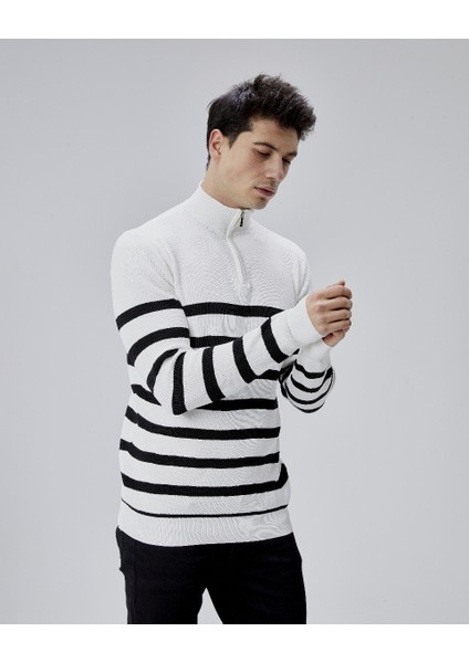 Erkek Triko Kazak Arpol Dik Yaka Fermuarlı Pl indirimleri
